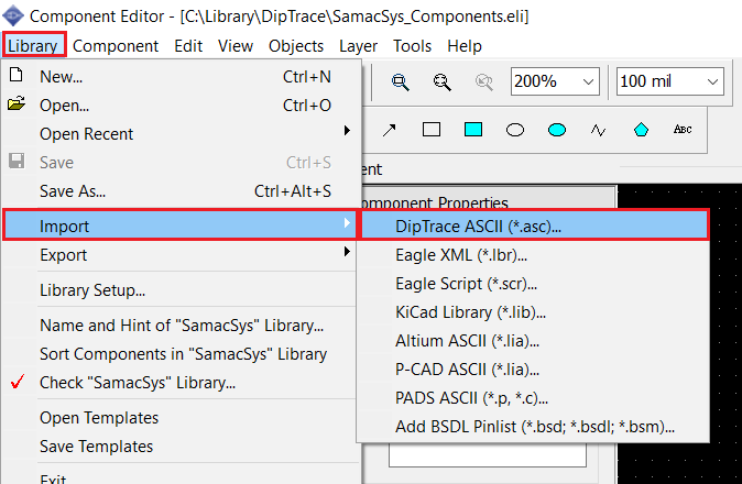 diptrace import eagle library